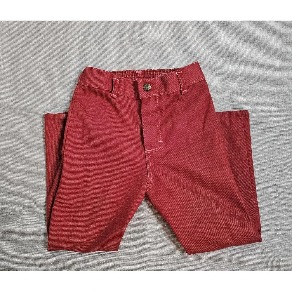 Vintage 70s JCPenney Super Denim Pants‎ Girls Size 5 Red